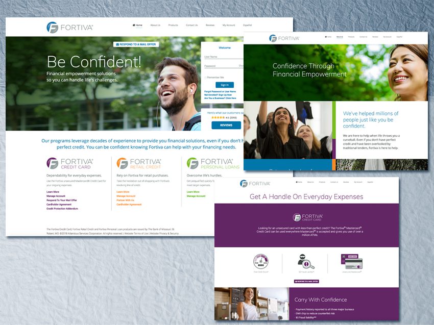 A picture of the new website for the university.